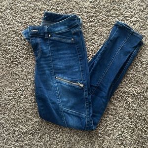Whbm skinny jean with zipper detail